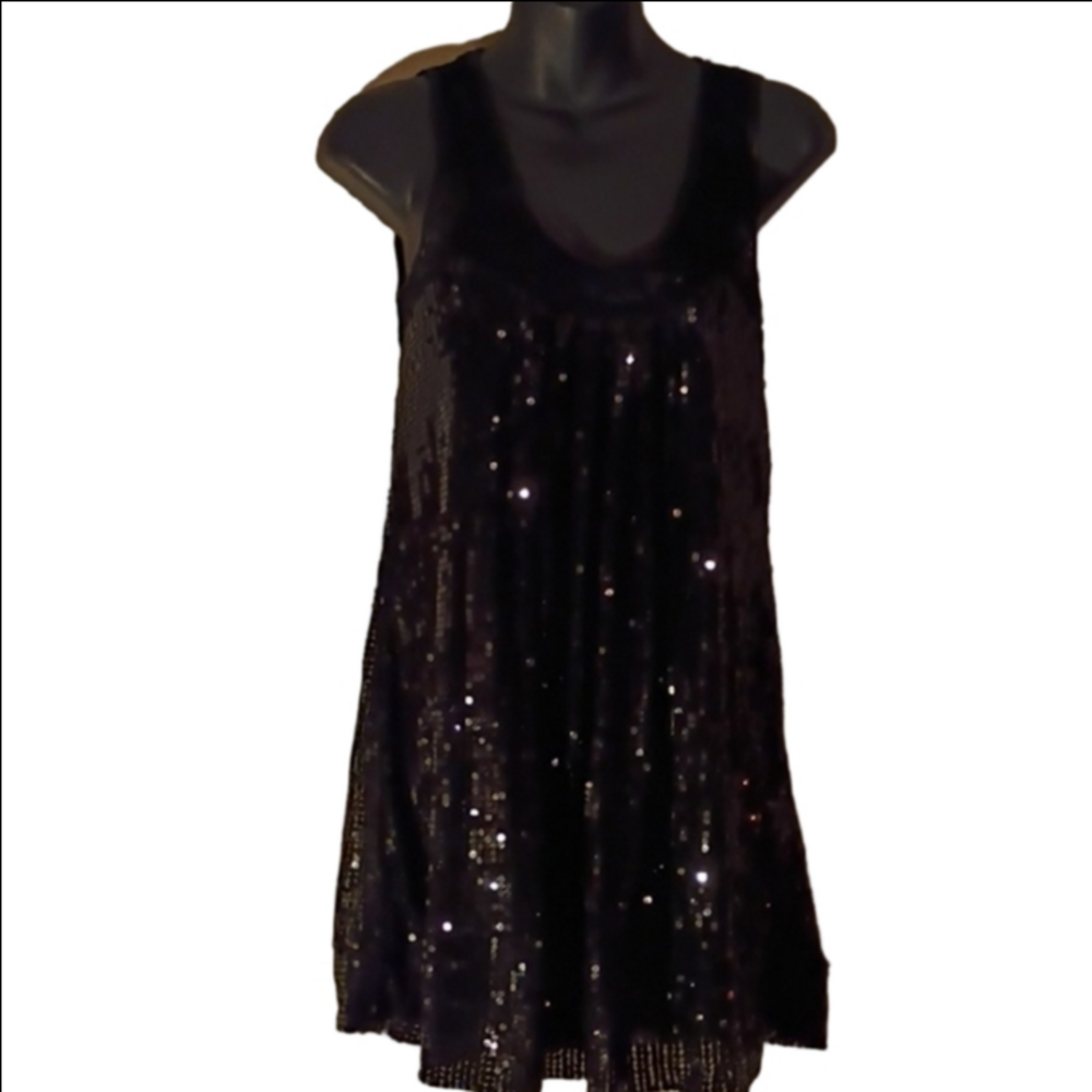 Witchy Core Lace/ Sequined Overlay Y2K Mini Dress By Wet Seal. SmallIsh.